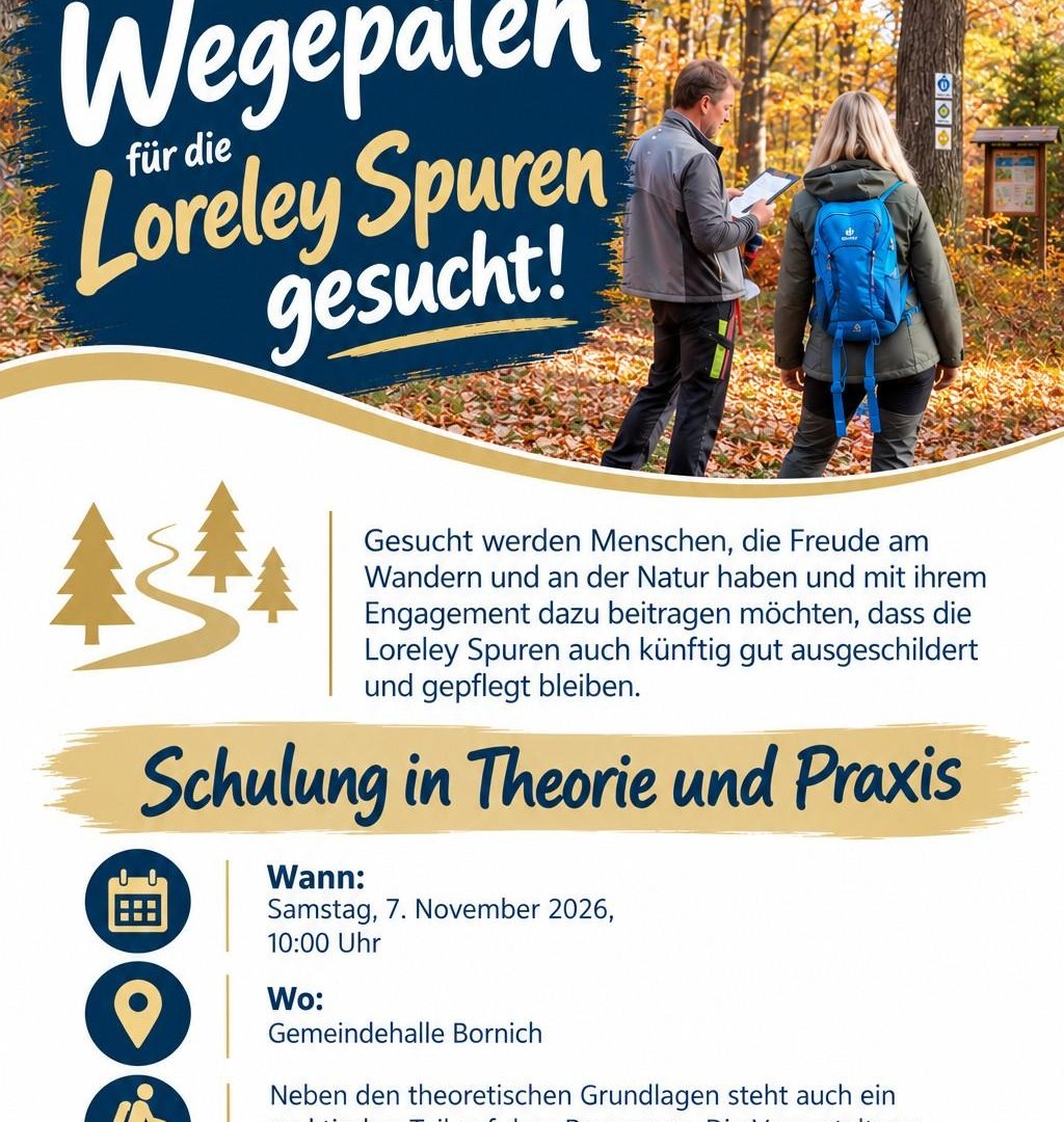 Plakat Wegepatenschulung | &copy; Loreley Touristik GmbH