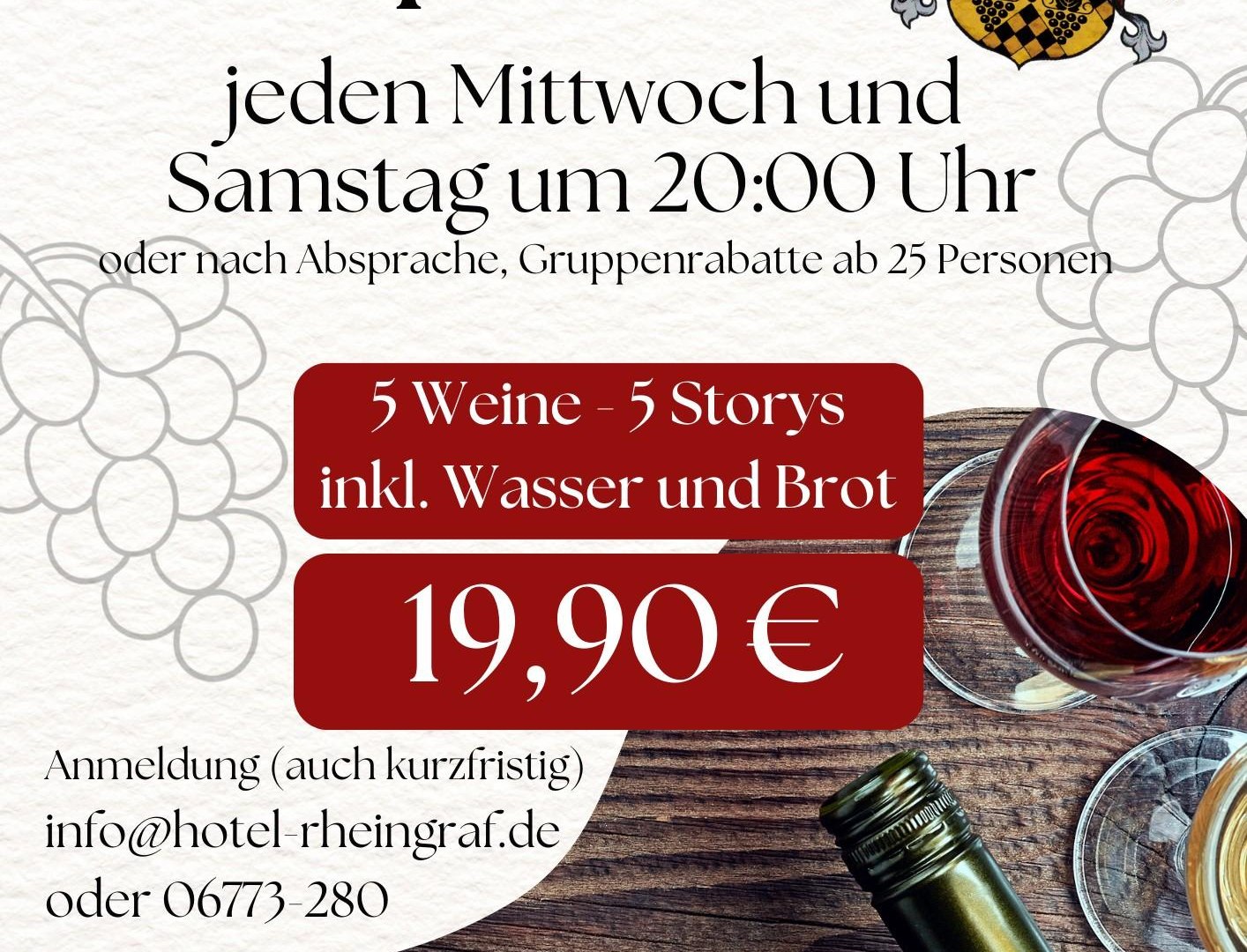 Plakat_Mittelrheinweinprobe | &copy; Hotel Rheingraf