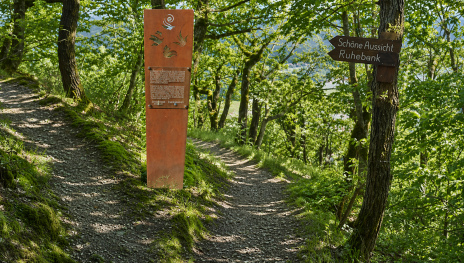 Infostele Burg Maus | &copy; Armin Schaust - KI bearbeitet